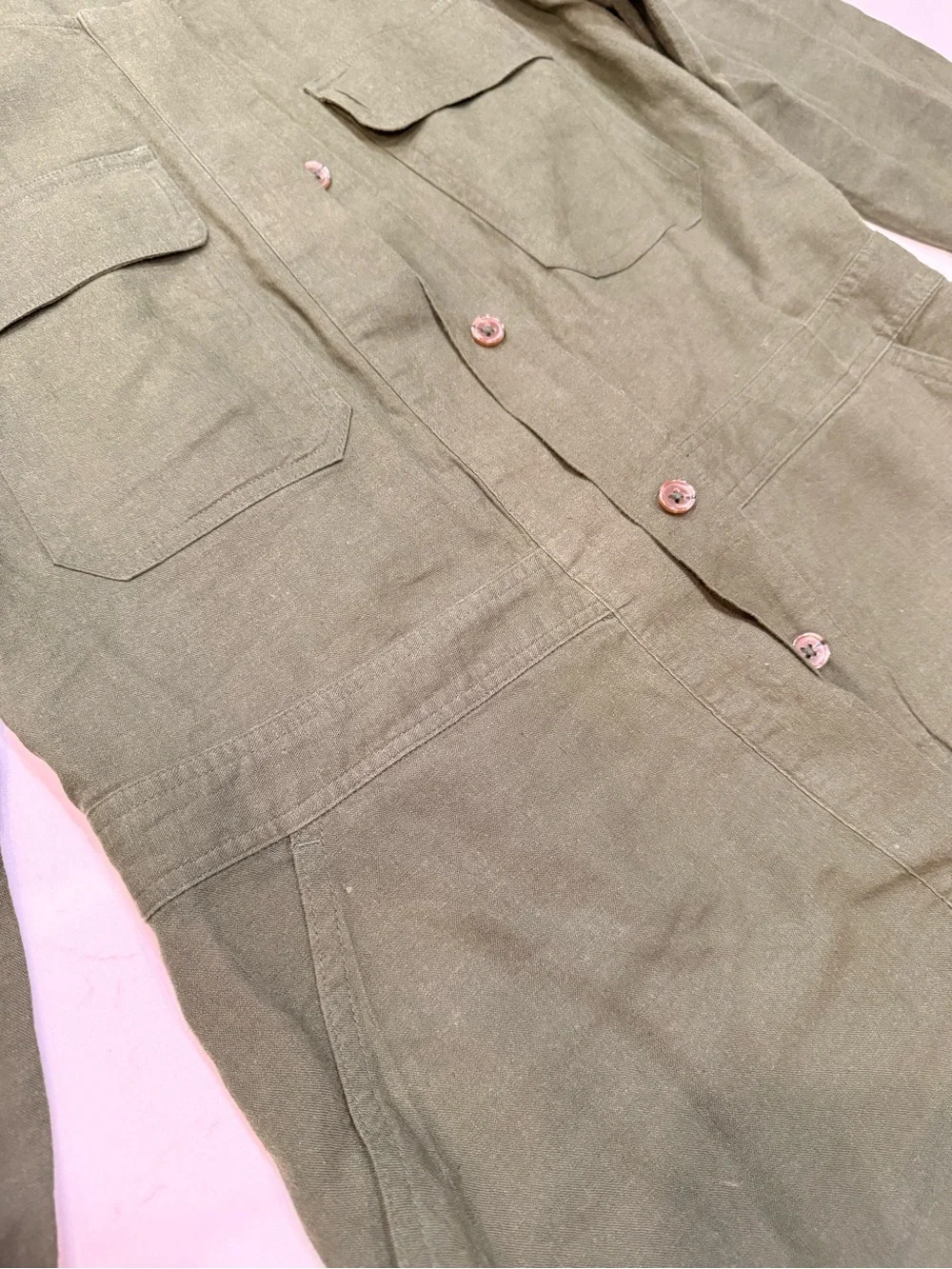 EUC – Banana Republic Linen Blend Utility Romper – Size Medium